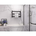 thumbnail image 2 of HEATGENE Towel Warmer 3 Flat Bar Towel Dryer Wall-Mounted Plug-in Bath Towel Heater - Matt Black, 2 of 7