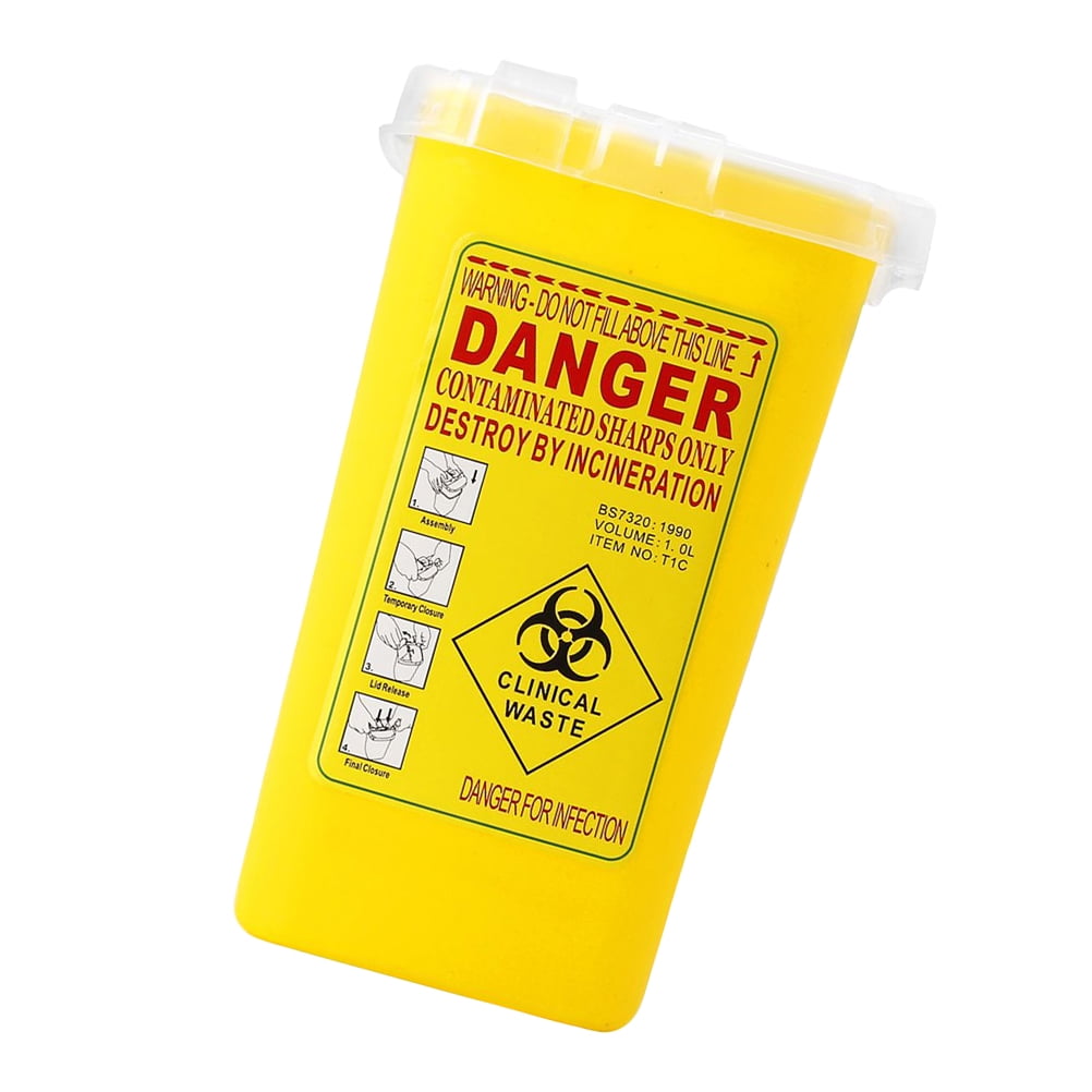 Buy NUOLUX 1pc Disposal Needle Tip Box Gathering Barrel Sharps Garbage