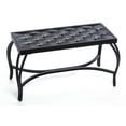 thumbnail image 1 of Mango Steam Free Standing Patio Garden Weave Bench, Metal Charcoal Black, 1 of 2