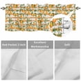 thumbnail image 5 of Curtain Valance for Windows, Summer Orange Flower Leaves Stripes Kitchen Valances Rod Pocket Short Curtains, Pastoral Botantical Window Valance for Bedroom Bathroom Living room 42x12in, 5 of 9