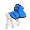 thumbnail image 4 of Dog Reflective Raincoat with Hood Harness Hole, Waterproof Slicker Poncho for Small Medium Dogs and Puppies, 2XL, Blue, 4 of 6