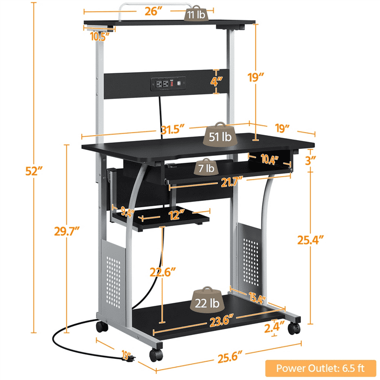 Tiered computer desk discount