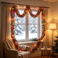 thumbnail image 6 of 16.4 ft Christmas Tinsel Garland with Light, Multicolor, Pastel Christmas Candy Decorations Prelit Tinsel Garland Battery Operated 50 LED Hanging for New Year Party Decor, 6 of 7