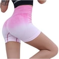 thumbnail image 2 of Elainilye Fashion Yoga Shorts for Women Tummy Control High Waist Yoga Shorts Butt Lifting Yoga Shorts Workout Gym Shorts,Pink, 2 of 6