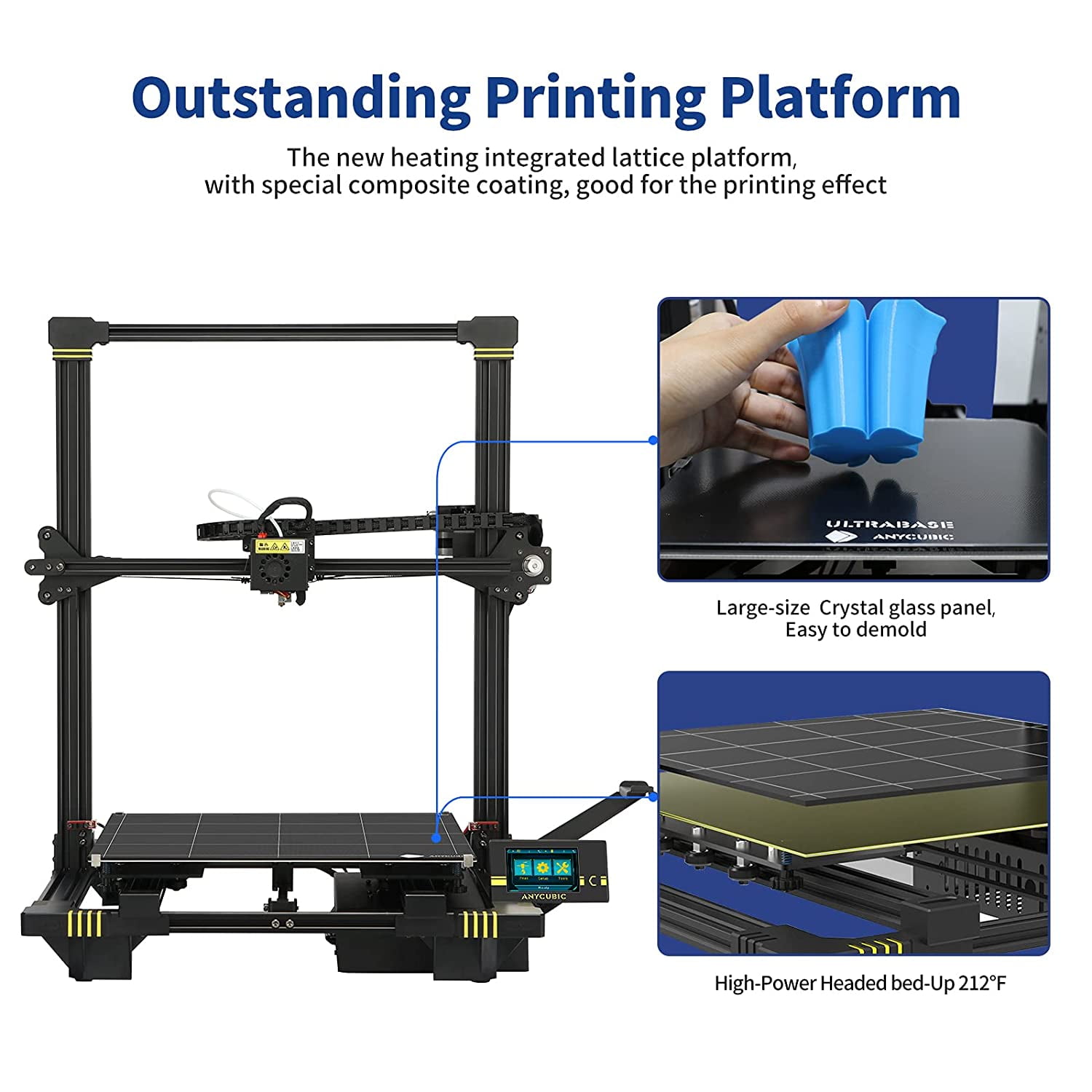 FDM 3D Printer, Desktop DIY Printing Semi-auto Leveling Large Build Volume 400x400x450mm - Walmart.com