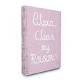 thumbnail image 2 of The Kids Room by Stupell Alexa Clean My Room Pink Kids Funny Word Design Canvas Wall Art by Daphne Polselli, 2 of 5