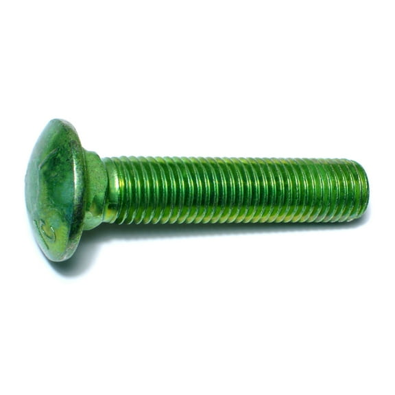 3/4"-10 x 3-1/2" Green Rinsed Zinc Grade 5 Carriage Bolts (10 pcs.)