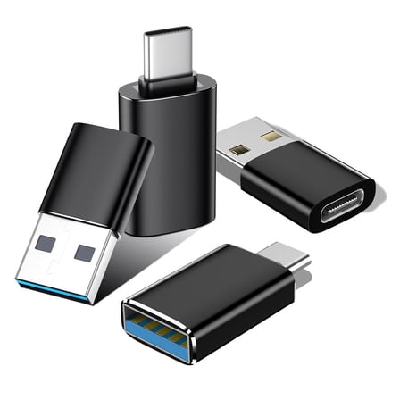 USB to USB C Adapter & USB C to USB Adapter Combo 4-Pack, USB 3.0 USBC Type C Adapter