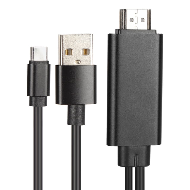 Cable de interfaz multimedia HD 4K tipo C de 1,8 m Cable de sincronización de pantalla de teléfono móvil a HDTV