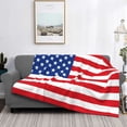 thumbnail image 2 of Fuzoiu America Flags3 Print Flannel Blanket,Throw Blanket,Flannel Home Decor,Fleece Bed Blankets,Cozy Soft Blanket for Bed, Sofa, Camping, and Travel-60"x50", 2 of 6