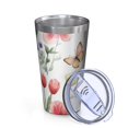 thumbnail image 2 of 16oz Tumblers Pioneer Flower and Butterfly Stainless Steel Vacuum Insulated Double Wall Travel Tumbler Cups Mug with Lid and Straw,Cleaning Brush for Coffee,Tea, 2 of 4