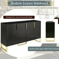thumbnail image 6 of JINS & VICO Adjustable Shelves Modern Sideboard, MDF Particle board Black, 6 of 7