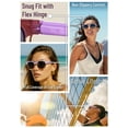 thumbnail image 2 of Leafael Polarized Sunglasses Women's Trendy Two Tone Retro Design, 100% UV Protection, Classic Purple Square, Casual & Active, 2 of 6