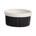 thumbnail image 2 of Ramekins de apto para postre, cuenco de cerámica para hornear Creme Postre Pudín Souffle, adecuado para fiestas, restaurantes, Negro perfecl recipiente para hornear de porcelana, 2 of 8