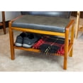 thumbnail image 3 of Casual Contemporary Living Solid Acacia Padded Bench- Dark Mahogany, 3 of 7