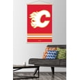 thumbnail image 2 of NHL Calgary Flames - Logo 21 Wall Poster with Wooden Magnetic Frame, 22.375" x 34", 2 of 6