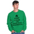 thumbnail image 3 of Keep Calm Shake Shamrocks St Paddys Sweatshirt for Men or Women Brisco Brands S, 3 of 6