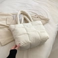 thumbnail image 3 of Bolso mano Acolchado Kuymtek Hombro Hinchado Informal para Mujer Otoño invierno, 3 of 9