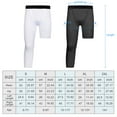 thumbnail image 2 of Xmarks Youth Boys One Leg Compression Pants for Basketball 3/4 One Leg Compression Capri Tights Single Leg Leggings Sports Tights Kids Athletic Soccer Base Layer, 6-14T, 2 of 7