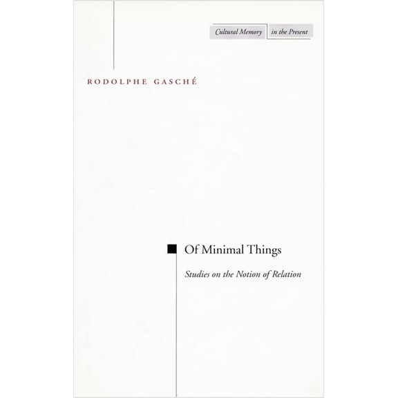 Cultural Memory in the Present Of Minimal Things: Studies on the Notion of Relation, (Paperback)
