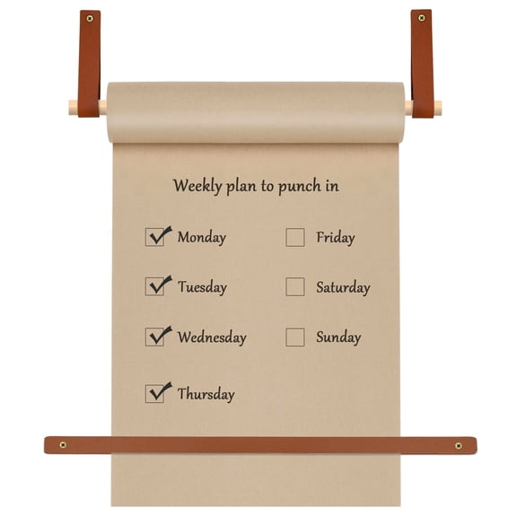 Kraft Paper Dispenser,11.8inch Butcher Paper Holder,Includes 30 Meter Long Brown Paper Roll,Roller Kraft Paper Roll Display Stand for Wall Decor, Artwork, to-Do Lists and Ideal Ideas.