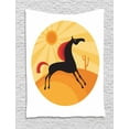 thumbnail image 1 of Horse Tapestry, Abstract Animal Figure Running in the Desert Hot Summer Nature Landscape at Noon, Wall Hanging for Bedroom Living Room Dorm Decor, 60W X 80L Inches, Multicolor, by Ambesonne, 1 of 2