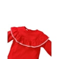 thumbnail image 3 of FOCUSNORM Kids Girls Solid Color Clothes Set, O-neck Tops+Flared Trousers+Headband, 3 of 9