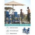 thumbnail image 6 of Wulful Tall Adirondack Chair Set w/ 2 Outdoor Barstools and Connecting Tray for Patio Umbrella, Navy, 6 of 7