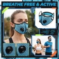thumbnail image 6 of Reusable Face Mask with Detachable Eye Shield, Breathable Mesh Mask with Exhalation Valves, Washable Anti‑Dust Protective Mask for Cycling Outdoor Daily Use,1pc., 6 of 7