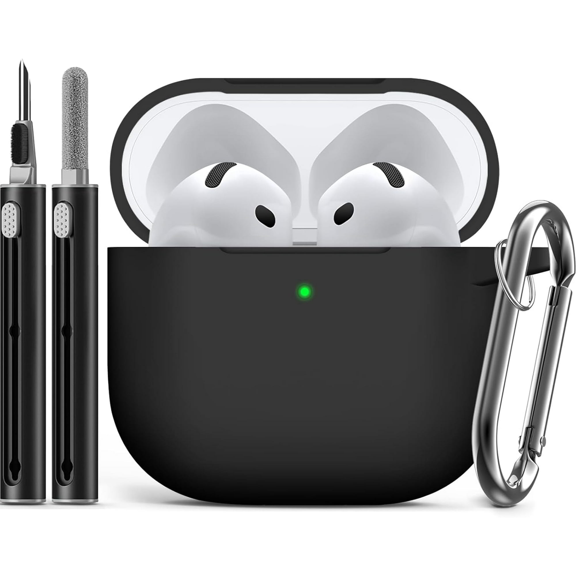 AirPods 4 Case Cover 2024 with Cleaner Kit, Soft Silicone
