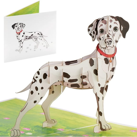 IOYOUNOW Dalmatian Pop Up Card – 6x6 Inch Pet Love Greetings Card with Adorable 3D Design | Perfect for Dog Lovers – Popup Birthdays Card, Best Pop Up Greeting Cards For Every Occasion