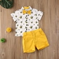 thumbnail image 4 of Douhoow 1-6Y Toddler Boy Bee Print Short Sleeve Tops Shorts Summer Kids Casual Clothes Set, 4 of 6