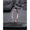 thumbnail image 2 of Marquise Alexandrite Wedding Band, 14K Rose Gold Engagement Band, Straight Matching Band, Promise Ring, Engagement Ring Gift for Women, 2 of 5