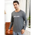 thumbnail image 3 of Men's Letter Print Long Sleeve Homewear Top, 3 of 4