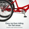 thumbnail image 5 of Schwinn Meridian Adult Tricycle, 26 Inch Wheels, Single Speed, Red, 5 of 7