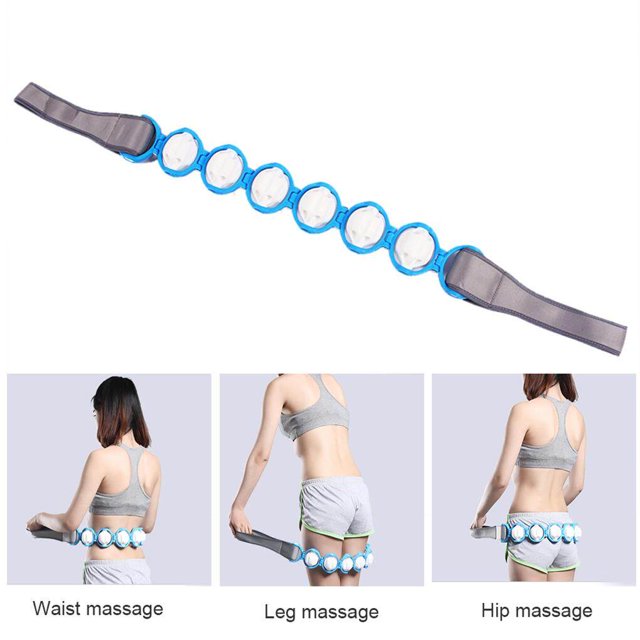 Portable Body Massage Roller Rope Ball Shoulder Massager for Upper Back Lower Back Thighs Legs and Calves
