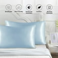 thumbnail image 4 of RFUGUG Set of 2 Luxury Silk Pillowcases - Premium 20*26in Satin Smoothness for Unmatched Comfort, Hypoallergenic, Easy Care, Elegant Addition to Your Bedding - Queen Size, Machine Washable, 4 of 6