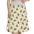 thumbnail image 1 of Women's Panda Bamboo Eating Bear Chinese A-line Printed Skirt Casual Wear, 2XL, Apple Green Black Ivory, by Ambesonne, 1 of 6