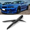thumbnail image 3 of Párpados de cejas de Fibra de carbono para faros delanteros Bling Bling aptos para Nissan Skyline R34 GTR 99-02, 3 of 12