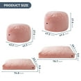 thumbnail image 5 of Giant Bean Bag Chairs Bean Bag Bed with Washable Cover Ultra Soft, Convertible Bean Bag from Chair to Mattress, Huge Cordoroys Bean Bags for Adult,Couples,Family,Pink,full, 5 of 8