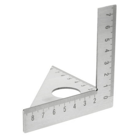 

Pavo 1pc L-square Stainless Steel Carpenter s L-square 90°45°Steel Rulers Angle Ruler for Measuring (Silver)