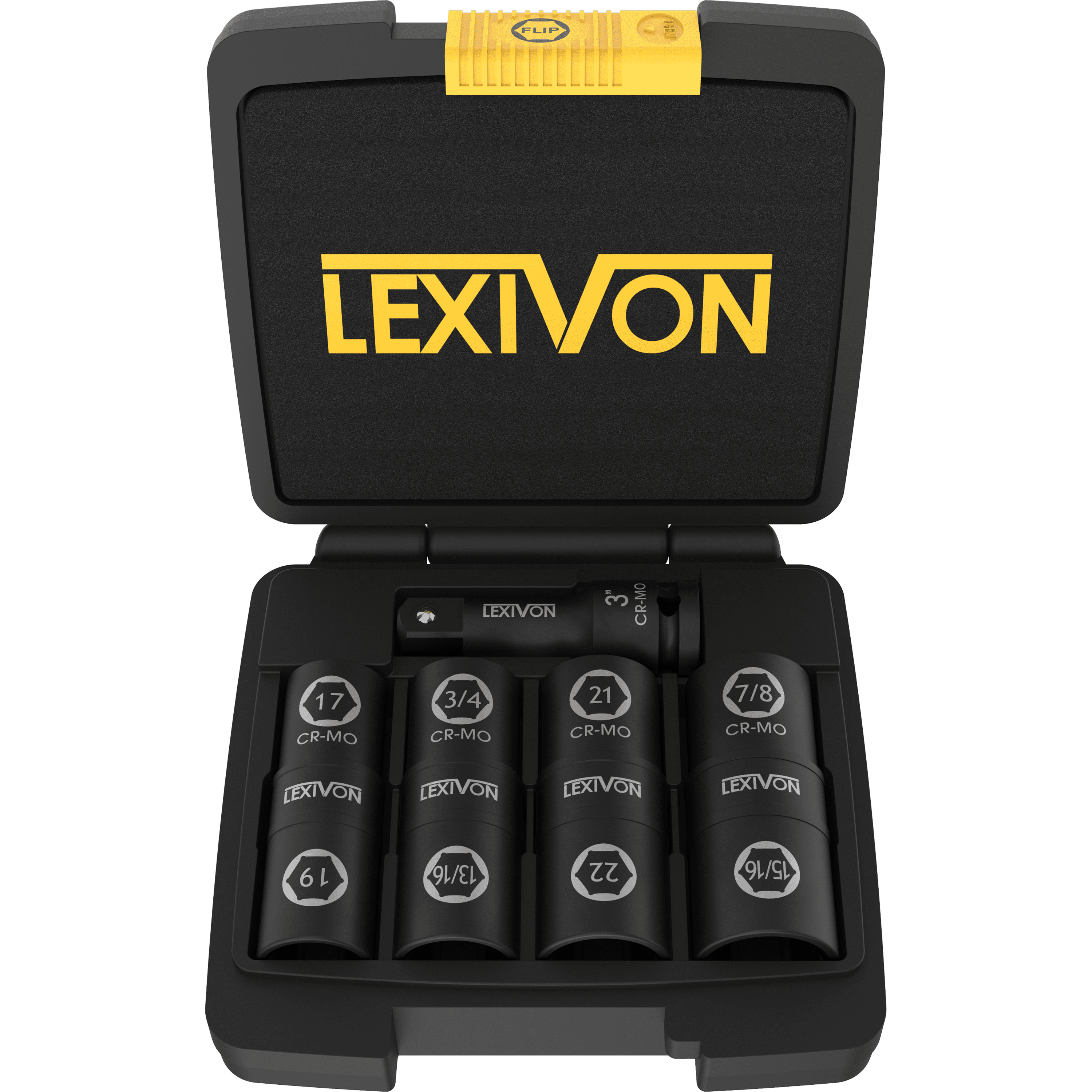 LEXIVON Lug Nut Impact Socket Set, 1/2Inch Drive Innovative 8IN4