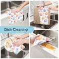 thumbnail image 2 of Yayeee 6 Pack Kitchen Dishcloths for Washing Dishes Soft Absorbent Microfiber Towels, Pastel Easter Pattern, 2 of 9