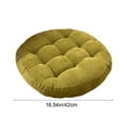 thumbnail image 3 of Vfedsrsge 1Pc Solid Green Corduroy Chair Cushion - Foam Filled Thickened Soft Seat Pad, 16.5in Quick Shape Recovery for Kitchen Dining/Patio, Indoor/Outdoor Use, 3 of 6