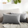 thumbnail image 2 of Almohadas de exterior para muebles de patio, fundas de almohada impermeables, cojín cuadrado de jardín, fundas de almohada de lino para patio, tienda de campaña, sofá, 18.0 x 18.0 in, 2 unidades, 2 of 6