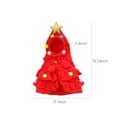 thumbnail image 3 of Fiudx Capa Navideña para Perro, Diseño de Árbol de Navidad, Detalles de Pompones, 3 of 6