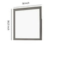thumbnail image 5 of Square Wooden Frame Mirror with Grain Details, Dark Gray and Silver - Saltoro Sherpi, 5 of 5
