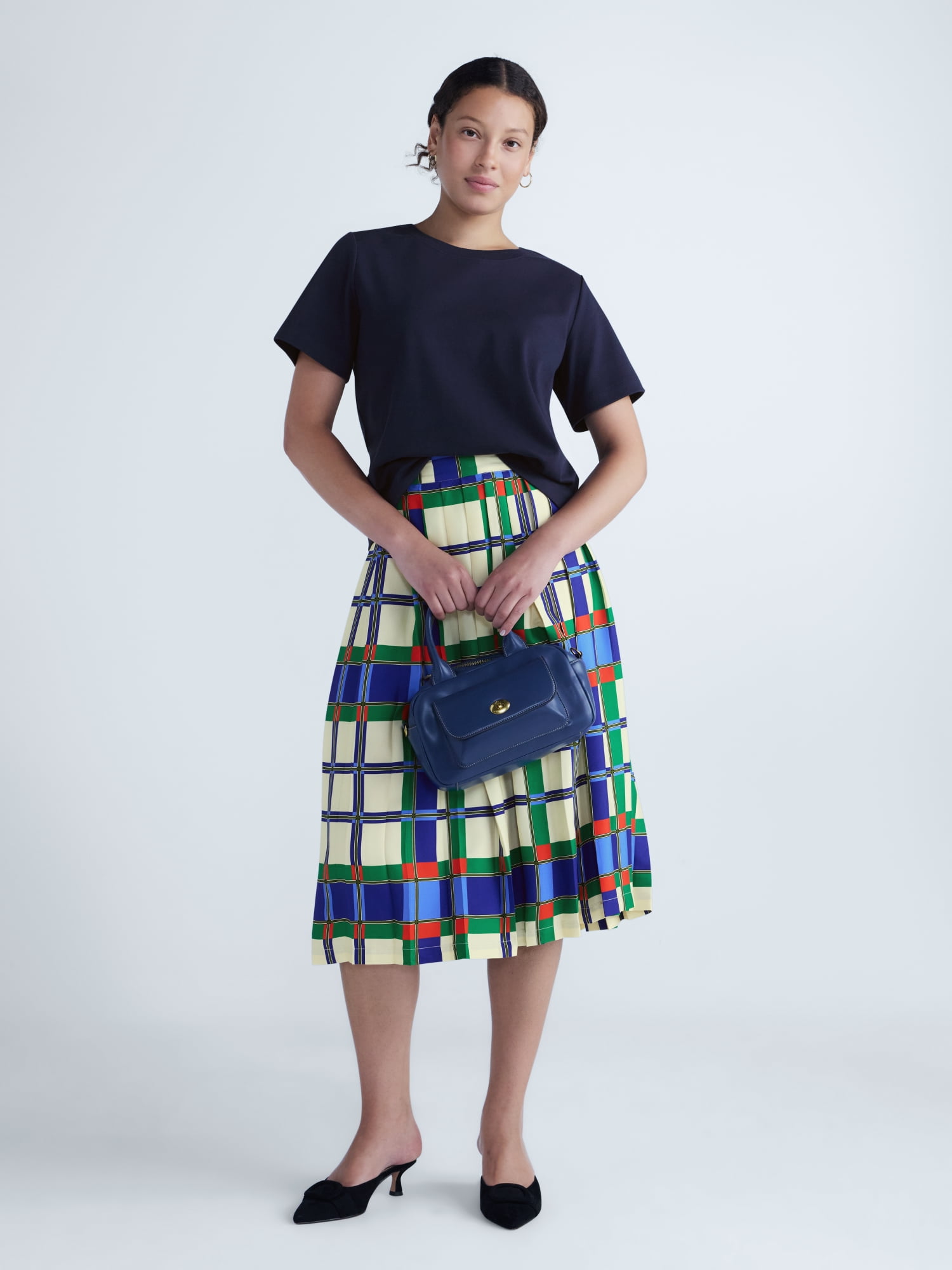 Free Assembly Women's and Women's Plus Cotton Cropped Boxy Tee with Short Sleeves, Sizes XS-4X