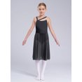 thumbnail image 3 of YIZYIF Girls Color Block Dance Dress Sleeveless Ballet Lyrical Contemporary Dance Costume Spandex Mesh Camisole Leotard Black 12, 3 of 7