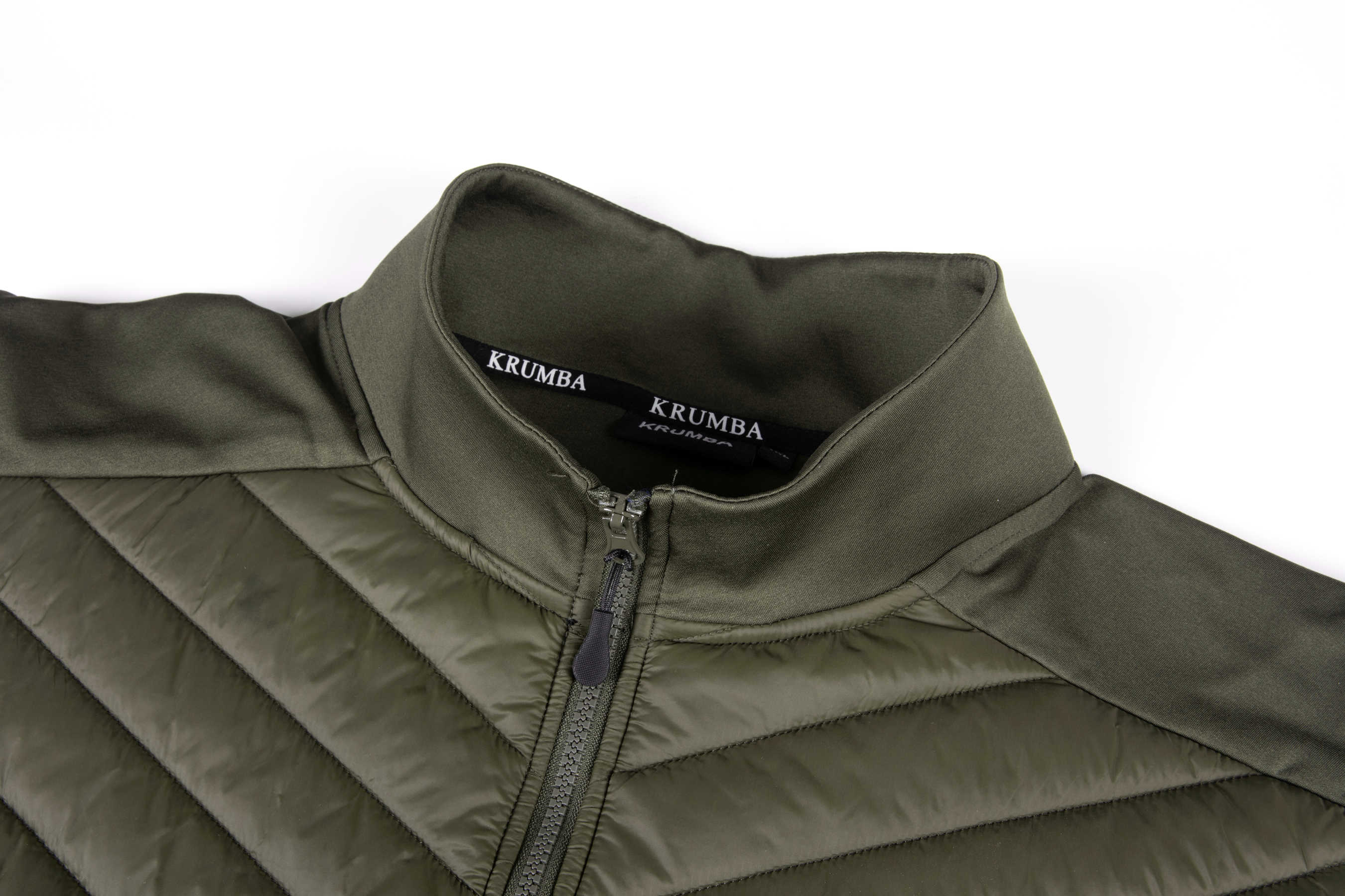 Krumba Mens Sleeveless Lightweight Vest: Zip Up Quilted Pockets Packable Jacket - Casual for Outdoor Running Hiking Travel Olive Size 3XL